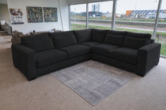 Arnhem 2 + Hoek + 2 Zits in zwart – kleurimpressie