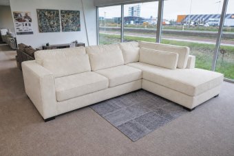 Arnhem 2 zits + Ottomaan mini in creme – kleurimpressie