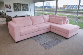 Arnhem 2 zits + Ottomaan mini in roze – kleurimpressie