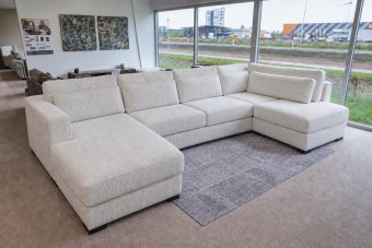 Arnhem U-Bankstel in ribstof – materiaalimpressie