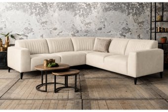 Aspen 2 + Hoek + 2 Zits in creme – kleurimpressie