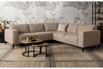 Aspen 2 + Hoek + 2 Zits in taupe – kleurimpressie