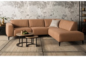 Aspen Hoekbank in cognac – kleurimpressie