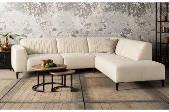 Aspen Hoekbank in creme – kleurimpressie