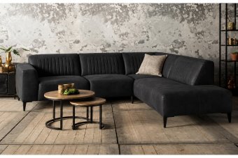 Aspen Hoekbank in zwart – kleurimpressie