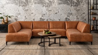Taupe bank Aspen · Ottomaan + 2 Zits + Ottomaan 328cm – A-meubel
