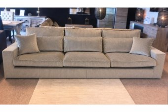 Bank XL Terheijden in ribstof – materiaalimpressie