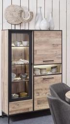 Pieterburen V1 Vitrinekast Naturel hout