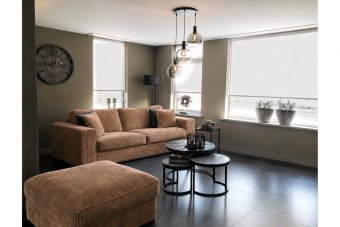 Berlicum 2.5 Zits Bank in cognac – kleurimpressie
