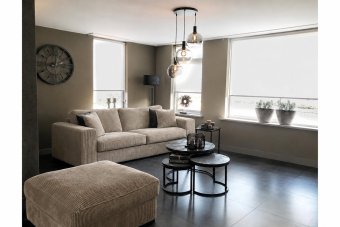 Berlicum 2.5 Zits Bank in taupe – kleurimpressie