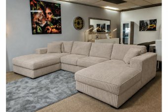 Berlicum Longchair + 2.5 + Longchair in taupe – kleurimpressie