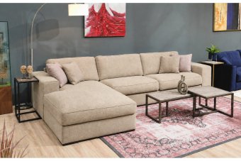 Berlicum Longchair + 2.5 zits in beige – kleurimpressie