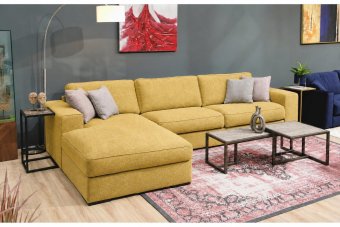Berlicum Longchair + 2.5 zits in geel – kleurimpressie