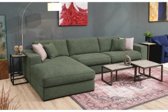 Berlicum Longchair + 2.5 zits in groen – kleurimpressie