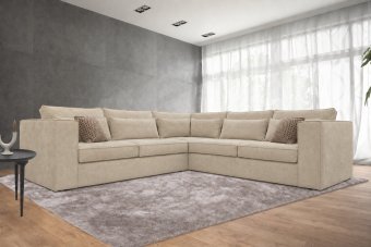 Blaricum 2 + Hoek + 2 Zits in beige – kleurimpressie
