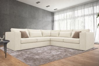 Blaricum 2 + Hoek + 2 Zits in creme – kleurimpressie