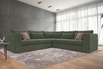 Blaricum 2 + Hoek + 2 Zits in groen – kleurimpressie