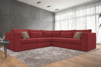 Blaricum 2 + Hoek + 2 Zits in rood – kleurimpressie