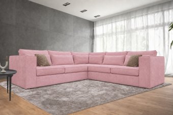 Blaricum 2 + Hoek + 2 Zits in roze – kleurimpressie