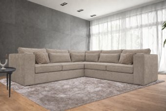 Blaricum 2 + Hoek + 2 Zits in taupe – kleurimpressie