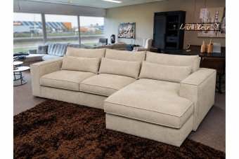 Blaricum 2 Zits + Longchair in beige – kleurimpressie