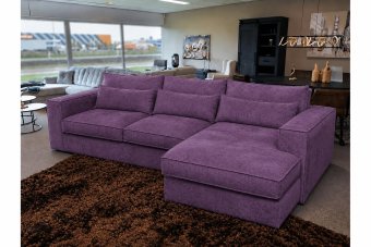 Blaricum 2 Zits + Longchair in paars – kleurimpressie