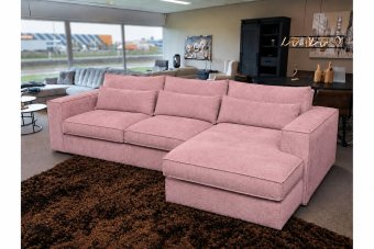 Blaricum 2 Zits + Longchair in roze – kleurimpressie