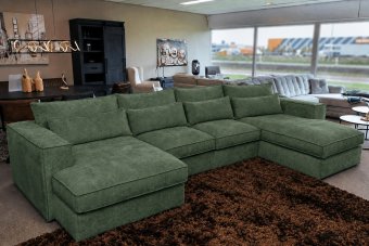 Blaricum Longchair + 2 + Longchair in groen – kleurimpressie