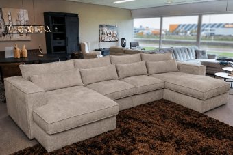 Blaricum Longchair + 2 + Longchair in taupe – kleurimpressie