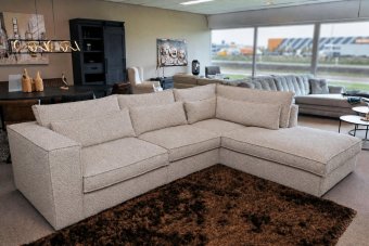 Blaricum Ottomaan in teddystof – materiaalimpressie