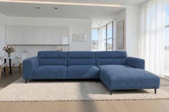 Bloemendaal 2 Zits + Longchair in blauw – kleurimpressie