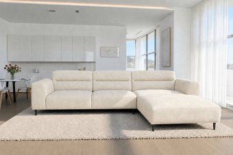 Bloemendaal 2 Zits + Longchair in creme – kleurimpressie