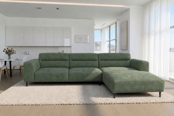 Bloemendaal 2 Zits + Longchair in groen – kleurimpressie