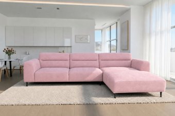 Bloemendaal 2 Zits + Longchair in roze – kleurimpressie