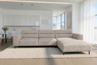 Bloemendaal 2 Zits + Longchair in taupe – kleurimpressie