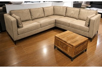 Borne 2 + Hoek + 2 Zits in beige – kleurimpressie