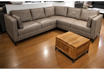 Borne 2 + Hoek + 2 Zits in taupe – kleurimpressie
