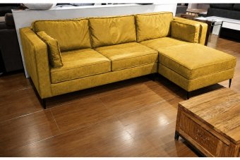 Borne Longchair in geel – kleurimpressie