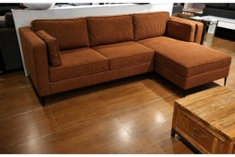 Borne Longchair in ribstof – materiaalimpressie