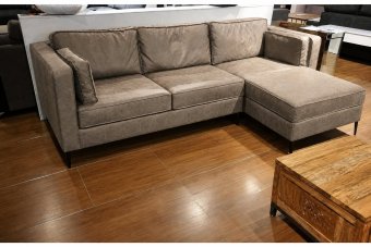 Borne Longchair in taupe – kleurimpressie