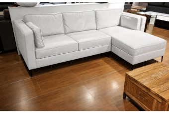 Borne Longchair in wit – kleurimpressie