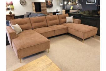 Capelle Longchair + 2 + Longchair in cognac – kleurimpressie