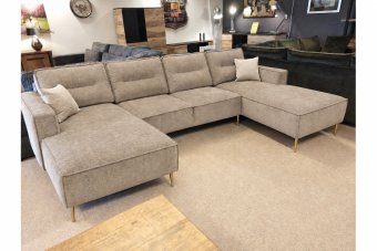 Capelle Longchair + 2 + Longchair in taupe – kleurimpressie