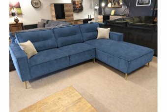 Capelle Longchair in blauw – kleurimpressie