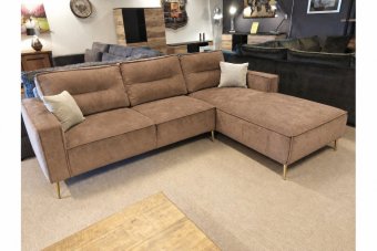 Capelle Longchair in bruin – kleurimpressie