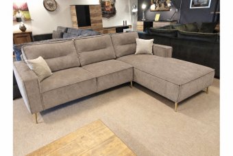 Capelle Longchair in taupe – kleurimpressie