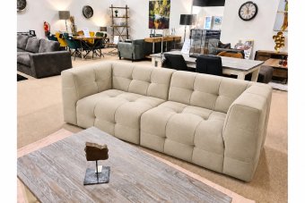 Castricum 2 Zits Bank in beige – kleurimpressie