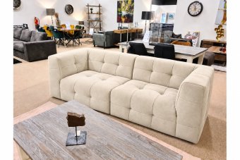 Castricum 2 Zits Bank in creme – kleurimpressie