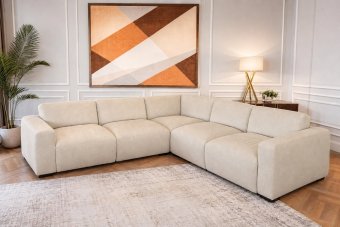 Delft 2 Zits + Hoek + 2 Zits in beige – kleurimpressie