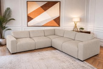 Delft 2 Zits + Hoek + 2 Zits in taupe – kleurimpressie